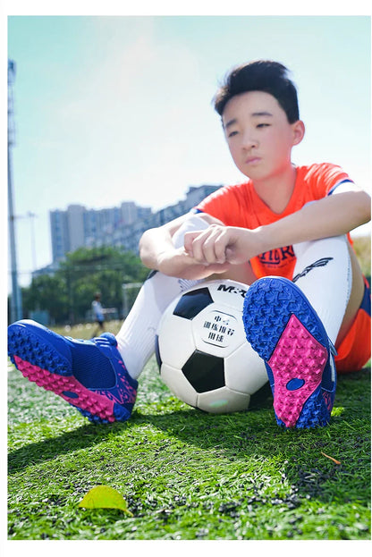 Kids Soccer Shoes FG/TF School Football Boots Boys Girls Cleats Grass Sneakers Child Outdoor Athletic Training Sports Footwear