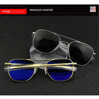 RE Pilot Sunglasses Men Top Quality Brand Designer AGX Tempered Glass Lens AO Sun Glasses Male