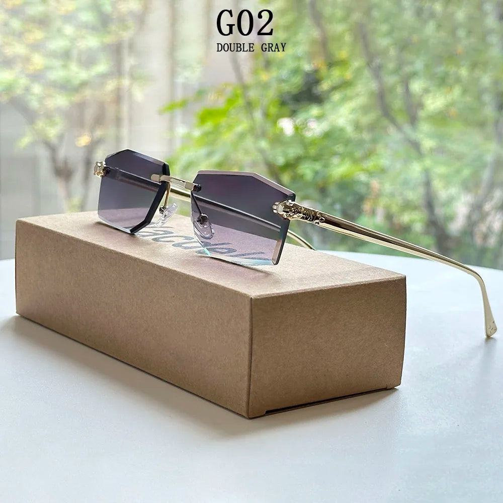 2026 Rimless Sunglasses Women Vintage Luxury Fashion Glasses Shades Dropshipping Luxe Lentes De Sol Mujer Lunette Soleil Femme