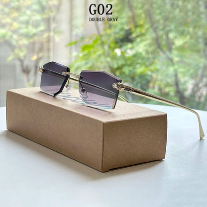 2026 Rimless Sunglasses Women Vintage Luxury Fashion Glasses Shades Dropshipping Luxe Lentes De Sol Mujer Lunette Soleil Femme