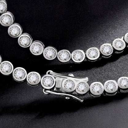 2mm Moissanite Bubble Tennis Bracelet For Women S925 Silver Sparkling Wedding Bracelet Can Pass Diamond Test Fine Jewelry