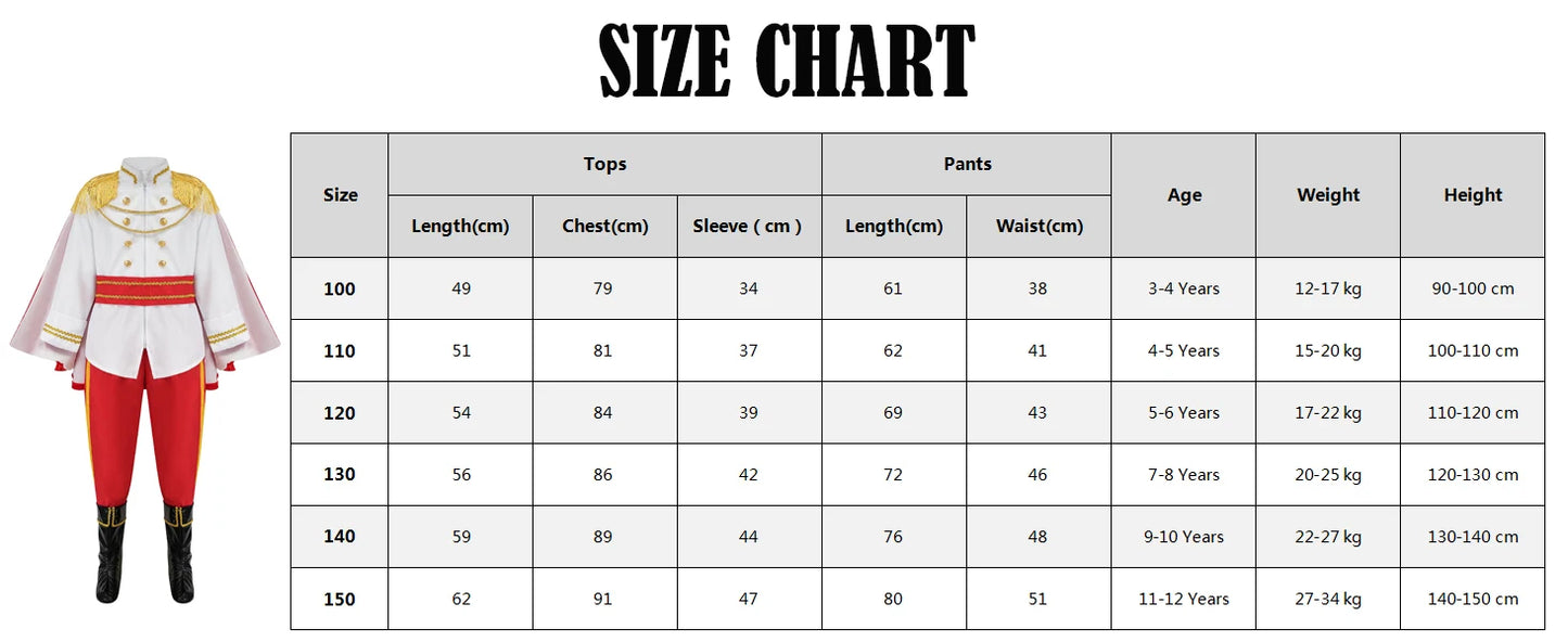Kids Boys Prince Costume Children Carnival Cosplay Dress Up Prince Charming Costumes Child Halloween Royalty Roleplay Clothes