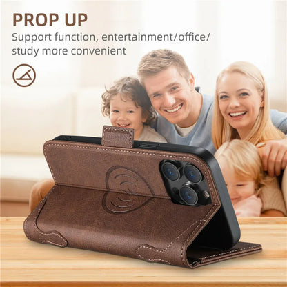Magsafe Business Leather Wallet Phone Case For iPhone 12 13 14 15 Pro Max Plus 16 17 Pro Max With Flip Card Holder Cover
