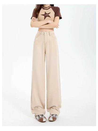 Woman Jeans 100% Lyocell Breathable Denim Wide Leg Towel Sweep drape loose 2025 Summer ice silk Baggy Famale Denim Pants 5 Color