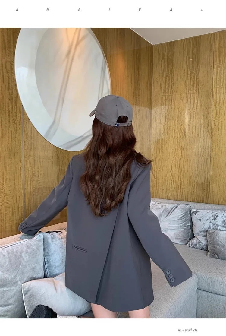Ladies' Lazy Style Hot Sale Of The Season Early Autumn Korean Version Design Large Slit Small Size Suit Jacket Casual Elegant...