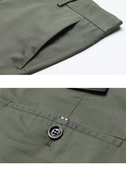 2026 Summer Thin Korean Style Business Casual Trousers for Men Stretch Soft Straight Leg Loose Fashionable Casual Pants Male