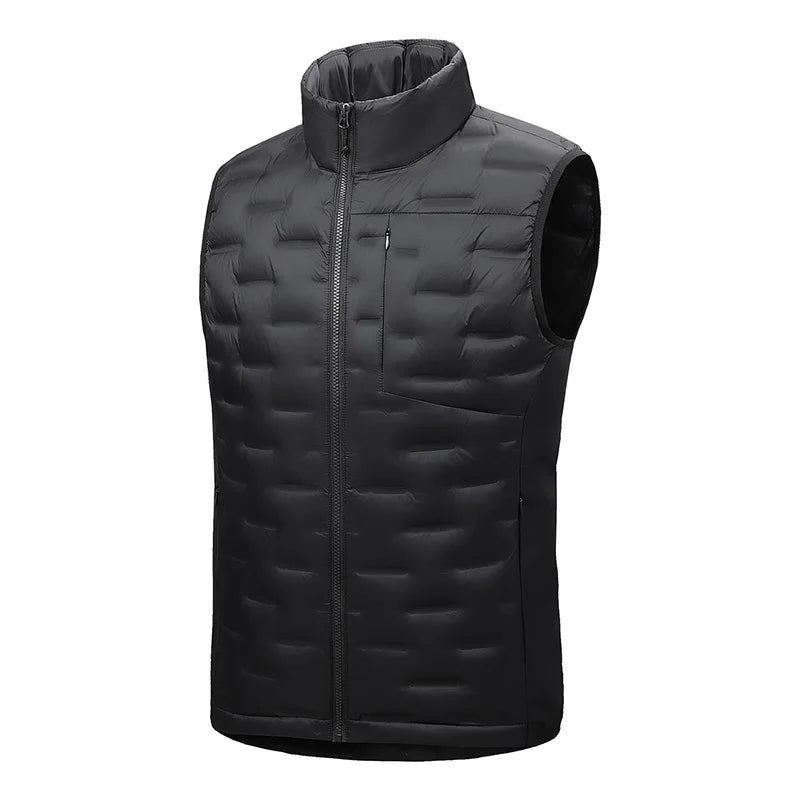 Winter Man White Duck Down Vest Men Waterproof Windproof Casual Sleeveless Vests Man Multi Pocket Warm Ultralight Waistcoat Coat