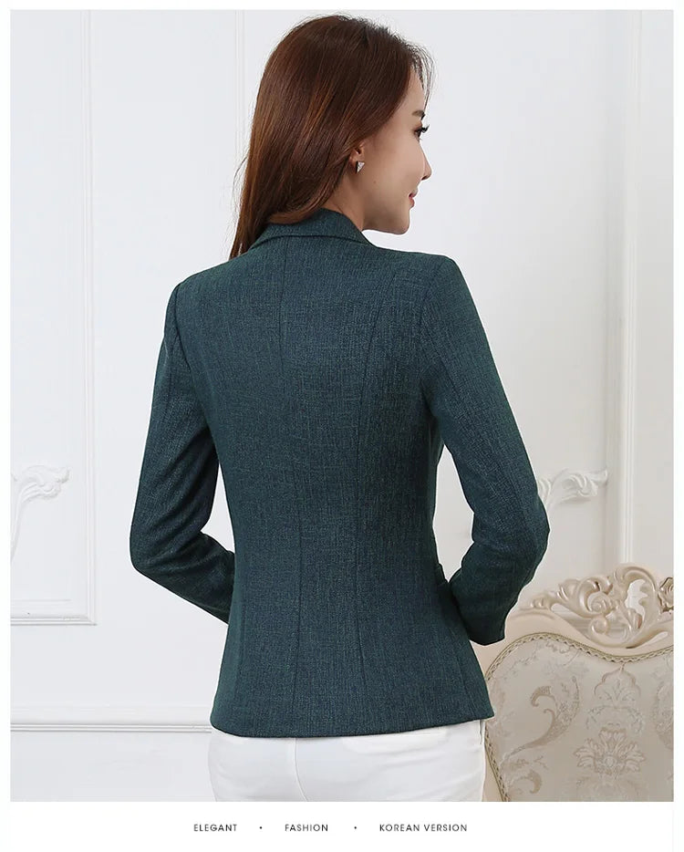 Fashion Women Blazers Jackets Work Office Lady Suit 2025 Slim Single Breasted Business Female Blazer Coats Formal Veste Femme