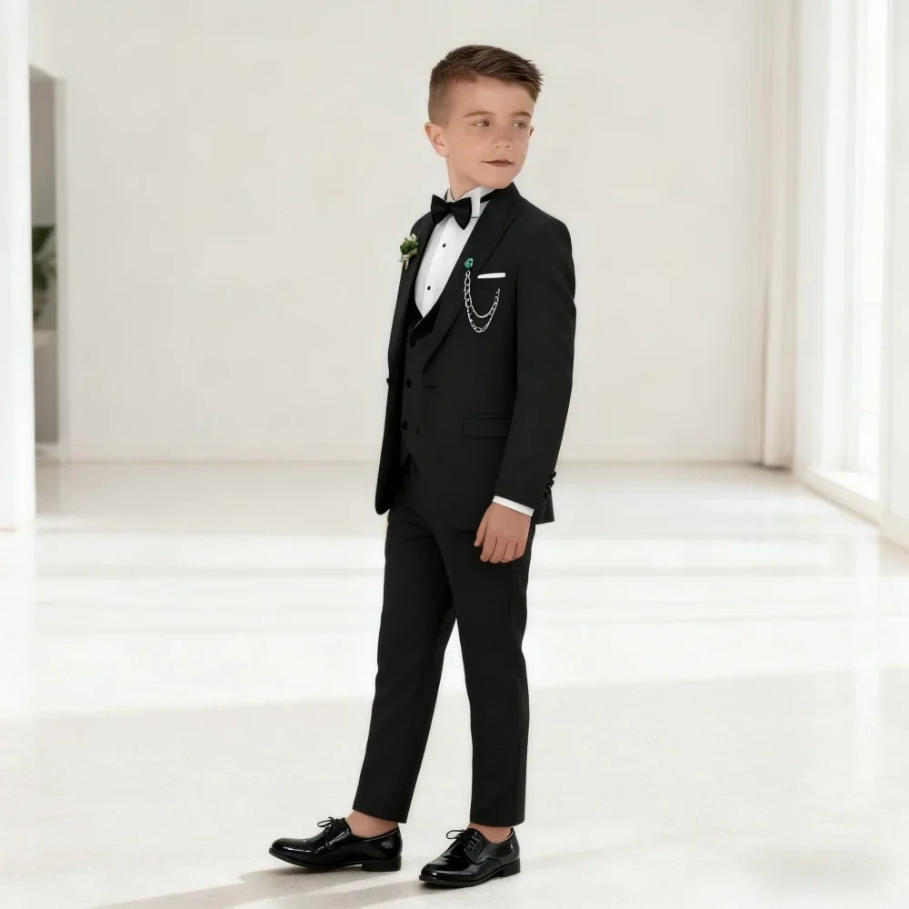 Elegant Boy Birthday Suit High-quality Children Ring Bearer Classic Suit For Children Clothings Perform Birthday CelebrationS
