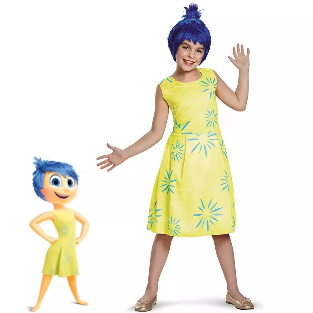 Movie Inside Out Joy Inspired Skater Dress Joy dress Joy Outfit Birthday Costume Inside Out Disgust Inspired Skater Dress Up
