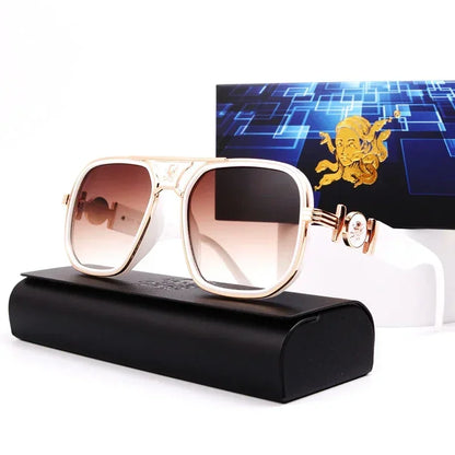 New Classic Fashion Metal Sunglasses for Men and Women Outdoor Travel Fishing Head Decorative Sun Glasses Lentes De Sol Mujer