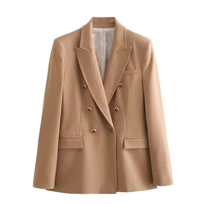 Slim Fit Commuter Versatile Autumn 2024 Women's Suit Jaet Long Sve Regular Length Faionable Outerwear