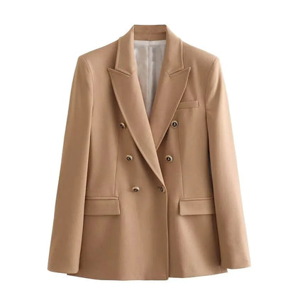 Slim Fit Commuter Versatile Autumn 2024 Women's Suit Jaet Long Sve Regular Length Faionable Outerwear