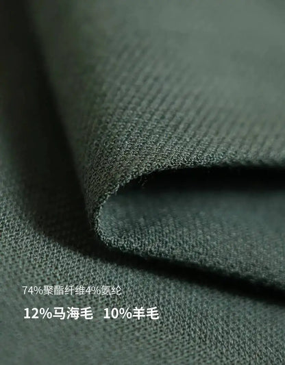 2025 New Italian Style Double Pleated Neapolitan Mens Formal Pants Casual Business Straight Leg High Waist Office Trousers Men