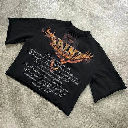 Harajuku Letter Graphic T Shirts Y2k Tops Men Women High Street Oversized T Shirt Pro Choice Streetwear Vintage Tee Clothing