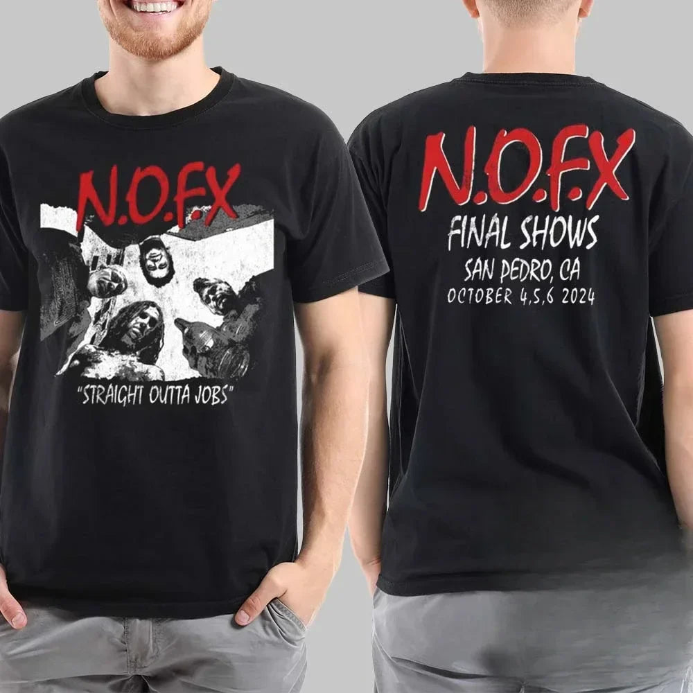 Men Women Fans Essentials Short Sleeve Tops Fashion Brand Summer Casual Daily Tee NOFX Rock Band Graphic Cotton T-shirt Unisex