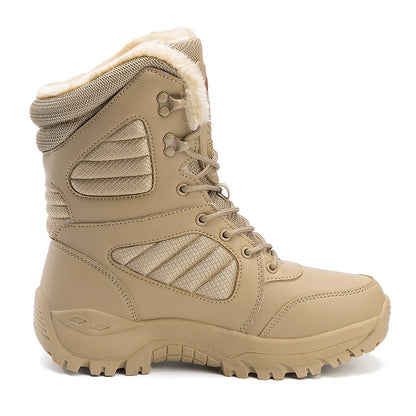 Winter Boot Men's High-top Waterproof Ankle Boots Men Thick Plus Warm Large Size Snow Hiking Boots Outdoor Cotton Shoes Sneakers