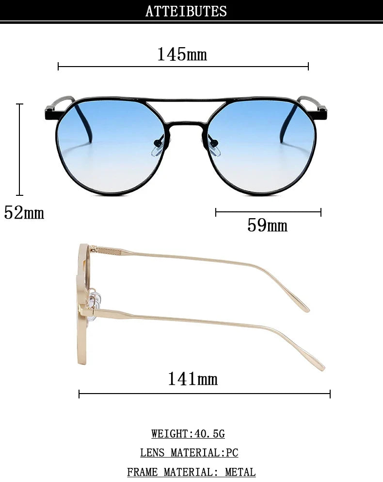 Heavy Metal Sunglasses For Men Round Steampunk Sunglasses Women Trendy Luxe Punk Fashion Glasses Gafas De Sol Hombre Zonnebril