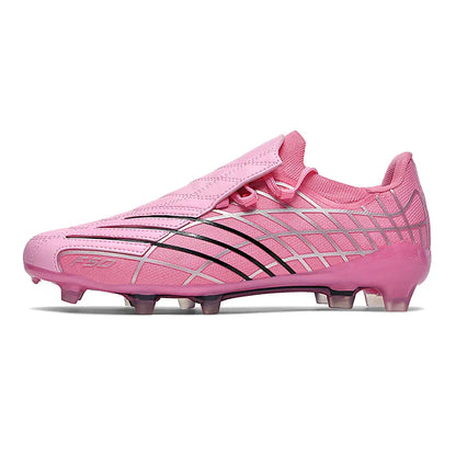 Pink-f50 Professional Mens Football Boots Boys Training Studded Fast Soccer Cleats Outdoor Non Slip Football Shoes Man 35-45