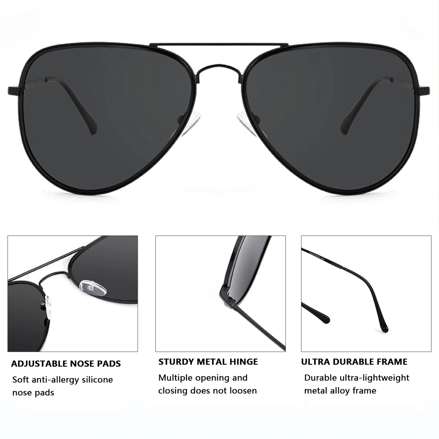 Polarized Sunglasses for Big Heads Men Women 8123