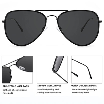 Polarized Sunglasses for Big Heads Men Women 8123
