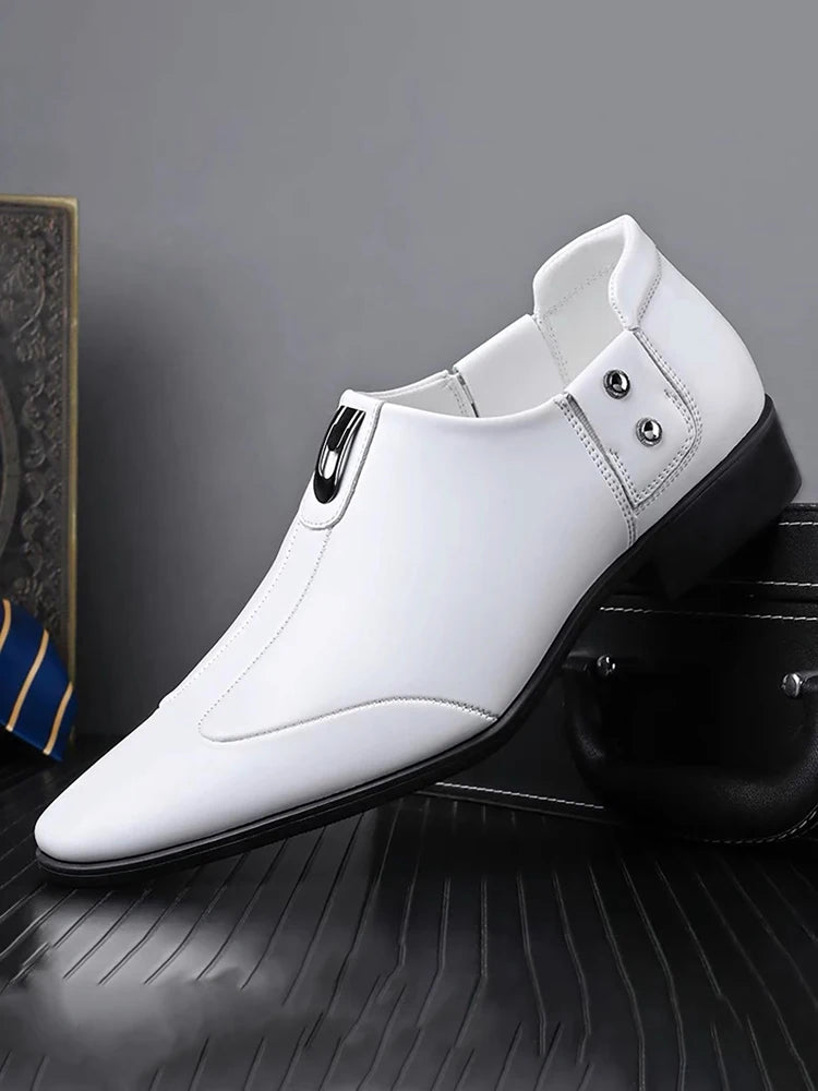 Summer Men's Breathable Mesh Casual Fashion Black/White Leather Board Shoes Comfortable Insole Suitable for Business Occasions