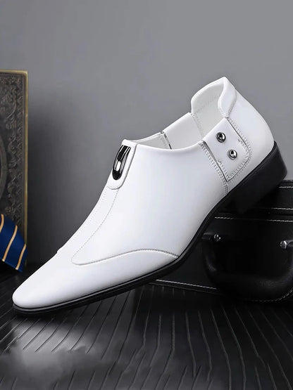Summer Men's Breathable Mesh Casual Fashion Black/White Leather Board Shoes Comfortable Insole Suitable for Business Occasions
