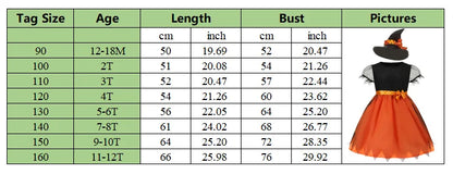2026 Children's Pumpkin Costume Role Playing Girls Dress Carnival Party Halloween Cosplay Performance Kid Outfit