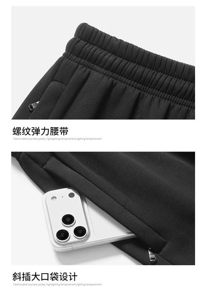 Men's Hooded Sweatshirts+ Pants Suits Male Warm Winter Fleece Sportwear Zipper Coat Warm Sports Sets Thick Hoodies Tracksuit