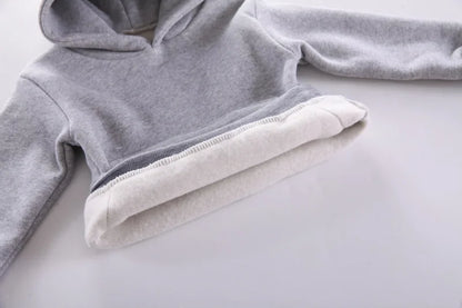 New Autumn Winter Fashion Baby Girls Clothes Children Boys Thicken Hoodies Pants 2Pcs/Set Toddler Sports Costume Kids Tracksuits
