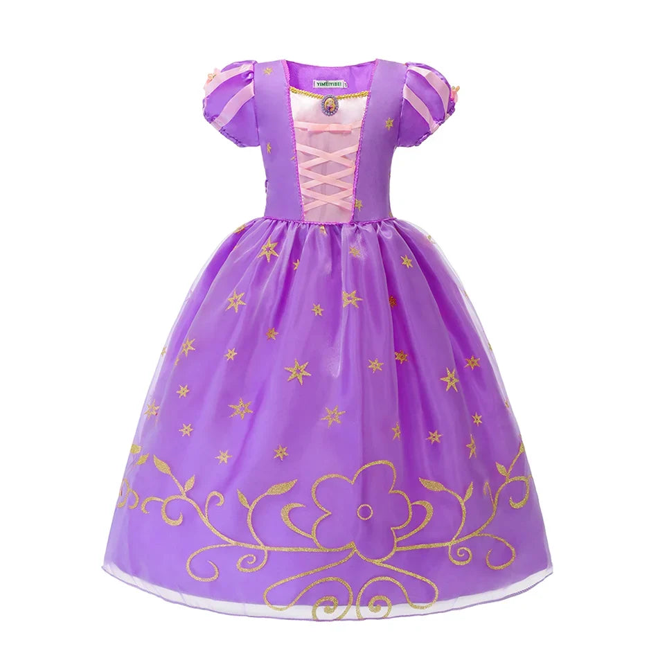 Kids Princess Costume Children Elsa Anna Halloween Dress Girl Cinderella Snow White Dress Rapunzel Mermaid Pageant Disguise