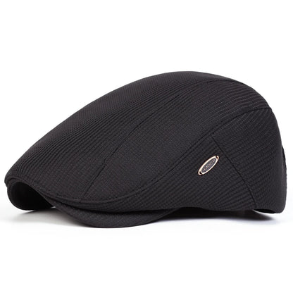 Men Side Label Solid Color Newsboy Caps British Painters Hats Spring and Autumn Flat Cap Hip Hop Berets