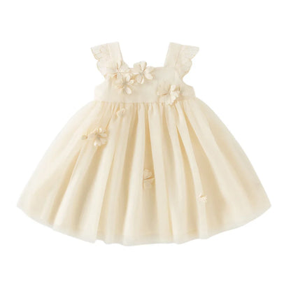 Dave Bella Girls Mesh Party Princess Dress Children Embroidery Sleeveless Ball Gown Dress Sweet Wedding Birthday DB2261852