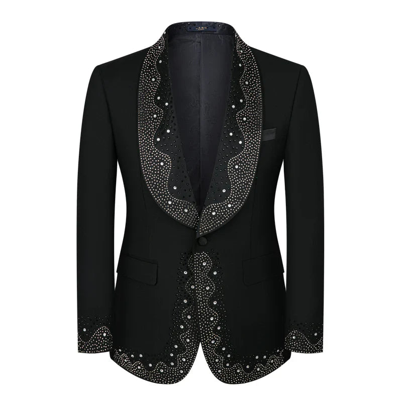 2024 High-grade Light Luxury Mens Suits Set 3 Pieces, Wedding Host Banquet Performance Party Blazer Dress with Pants Vest, S-3XL
