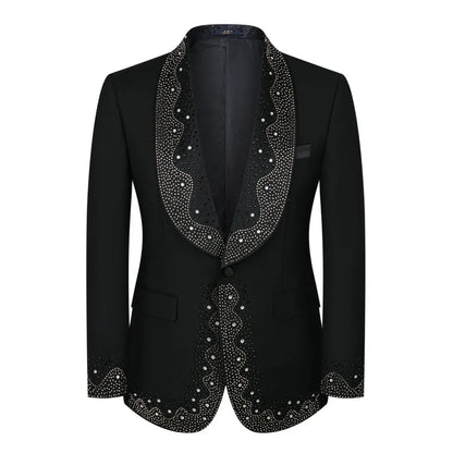 2024 High-grade Light Luxury Mens Suits Set 3 Pieces, Wedding Host Banquet Performance Party Blazer Dress with Pants Vest, S-3XL