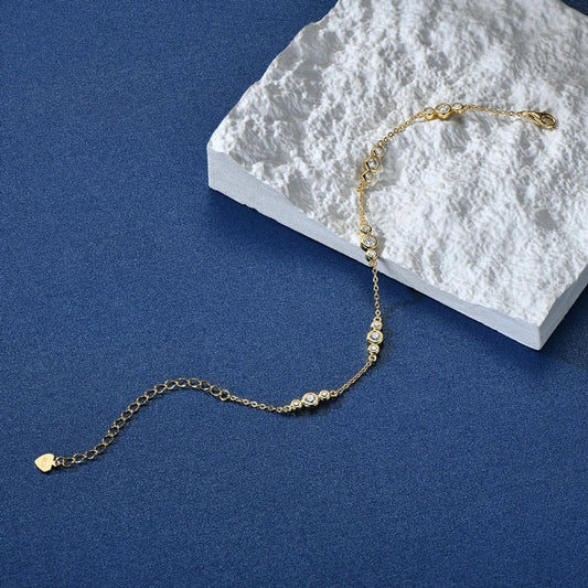 Nouveau bracelet plaqué or 18 carats 2024, chaîne en argent 925, bracelets moissanite sertis clos couleur D de 2 mm, bijoux fantaisie pour femmes, cadeaux