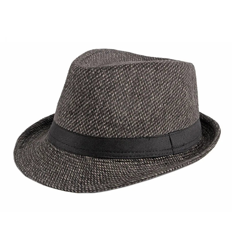 Spring Summer Wool Wedding Hat for Mid-Aged Men Couple Fashion Autumn Winter Party Plaid Luxury Design Jazz Hat Fedora Hat Women