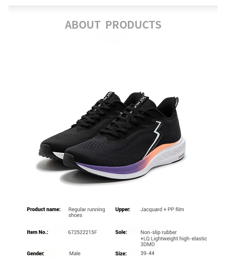 Men Running Shoes Lightweight Cushion Mesh Ventilation Autumn Rebound Non-Slip Sneakers Male 672522215F