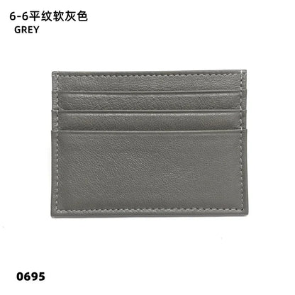 Porte-cartes en cuir de vachette avec logo personnalisé pour femme et homme, sac à cartes fin en cuir véritable, gravure du nom, portefeuille de luxe décontracté