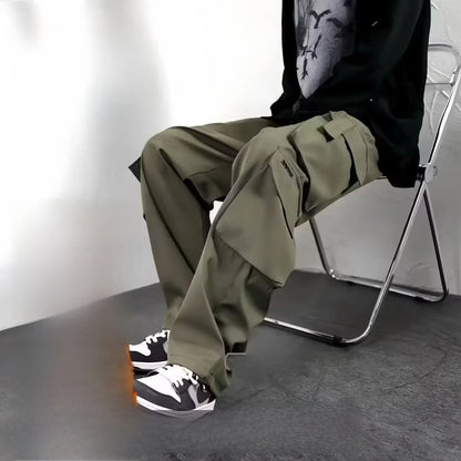 Men's Casual Workwear Pants Large Size 2024 New Style Durable Leisure Set for Construction Work Summer Wear Elastic Cuff