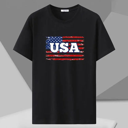 MenT Shirts Printed Tee Plus Size 110-180kg 5XL 6XL 7XL Black T-shirt Round Neck Short Sleeve Oversized Tops Big Men Clothing