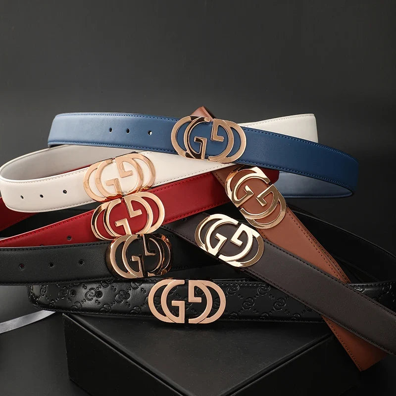 High Quality Luxury Brand Designer Casual pants Belts Male Buckle Men belts Genuine Leather Belt Strap for Jeans