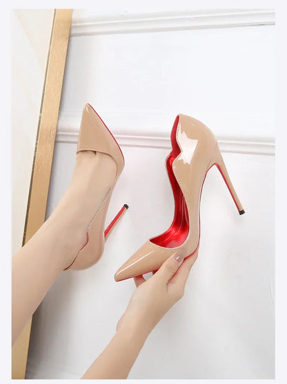 European And American Nightclubs Dressing Dance High Heels Women's Thin Heels Black Bed Pointed Toe French Single Shoes Women