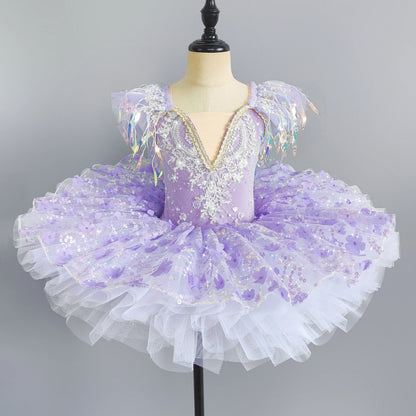 Princess Performance Fairy Tutu Kids Clothes Ballet Leotards for Girls Dress Stage Costumes Dance Wear Summer Children Clothing