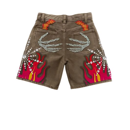 Embroidered Shorts Y2K Streetwear Man Woman Clothing Harajuku Hip Hop Baggy Denim Gym Shorts Gothic Summer Basketball Shorts