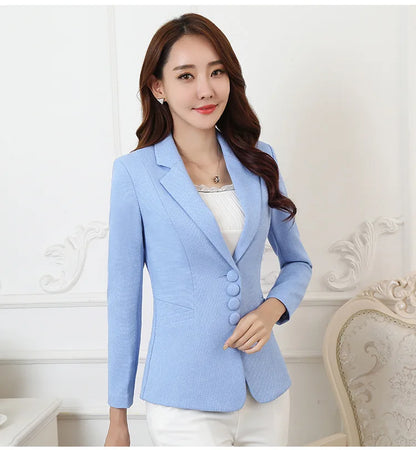 Fashion Women Blazers Jackets Work Office Lady Suit 2025 Slim Single Breasted Business Female Blazer Coats Formal Veste Femme