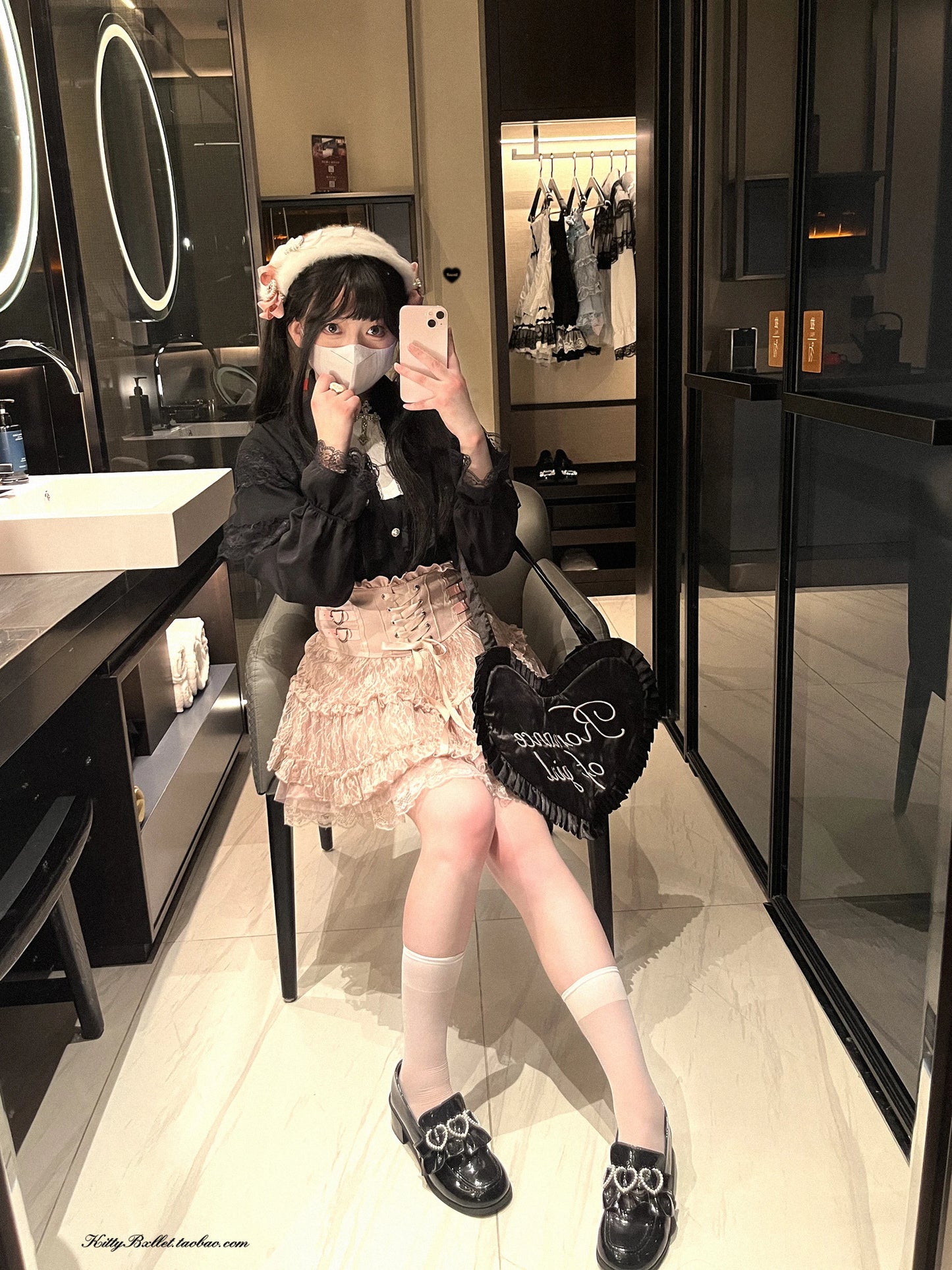 Japanese Original Lolita Lace Ruffle Edge Tied Bow High Waist Mini Skirt Spring Summer New Slim Waist Sweet Girl Y2k Skirt