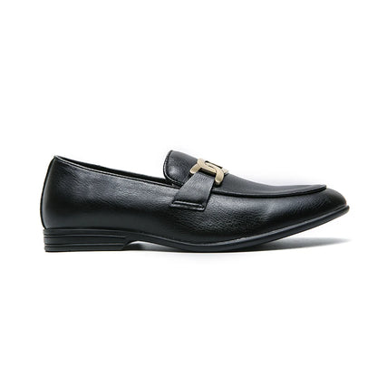 Italian Fashion Leather Shoes Moccasins For Men Casual Man Shoe Business Male Formal Pointed Fashion Wedding Black Skin