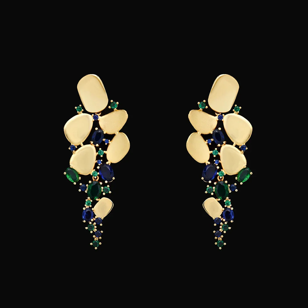 2025 New 4-piece Cubic Zirconia Wedding Jewelry Set Geometry Dubai Africa Luxury Bride Wedding Jewelry Set