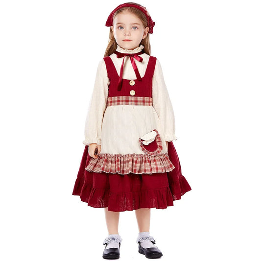 Children Selling Matches Little Girls Cosplay Costumes Stage Plays Rural Farms Maids Commoners Poor People's Halloween clothes